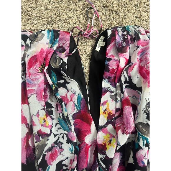 RONNY KOBO Mika Floral Crepe Bodysuit - Small - Picture 4 of 6